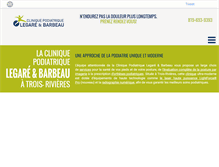 Tablet Screenshot of cliniquepodiatrique.com